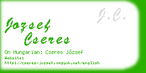 jozsef cseres business card